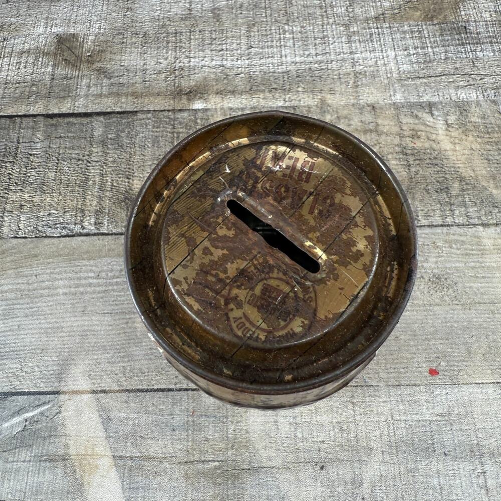 Vintage Classic Bear Tin Piggy Bank Container - Picture 7 of 10